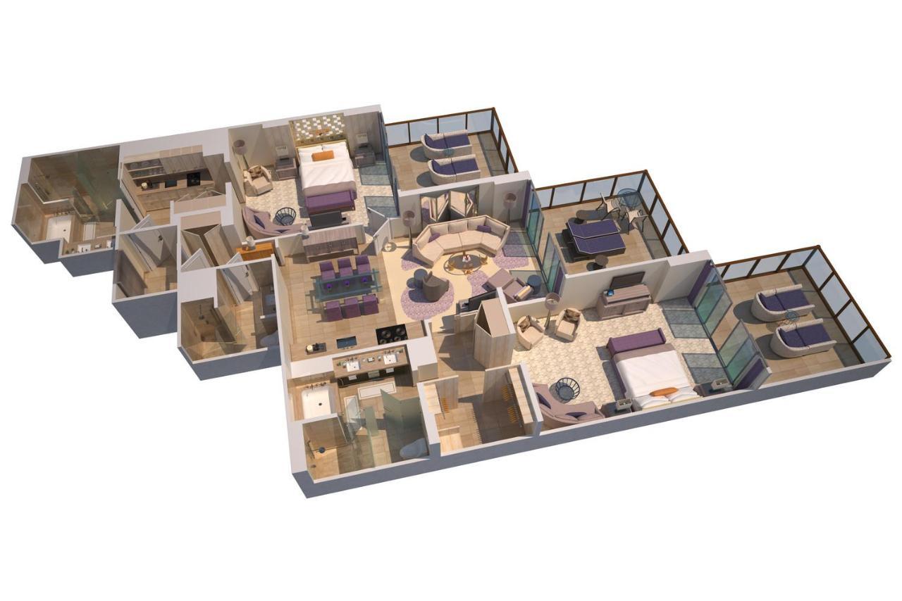 Royal Oceanfront Suite, Svit, 2 king size-säng