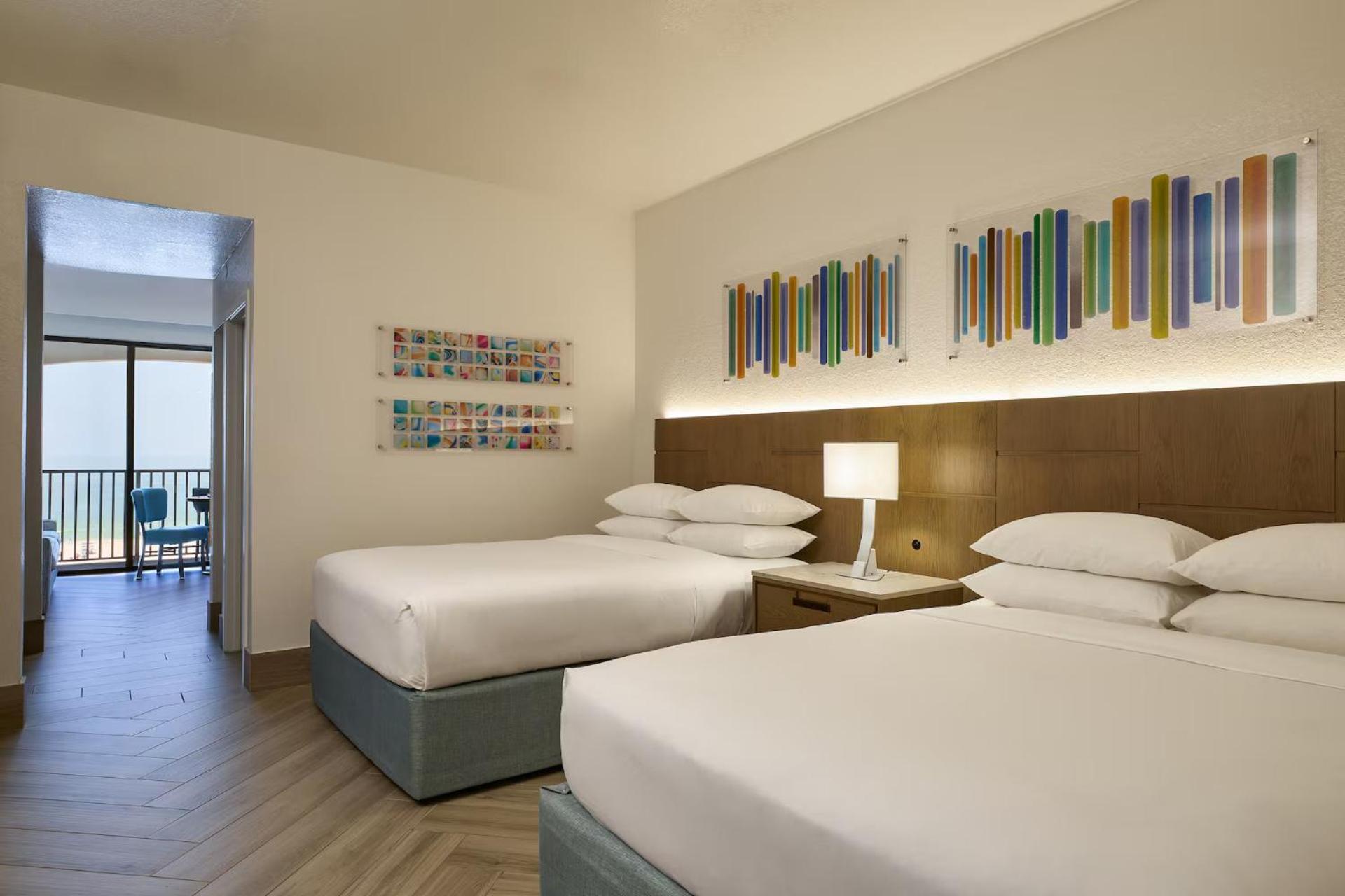 Junior Suite with Two Queen Beds - Balcony - Ocean Front View