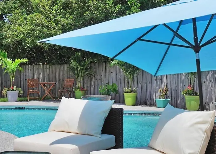 Tropical Beach Bungalow With Private Heated Pool Jacksonville Beach