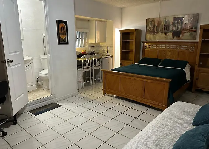 Cozy Queen Bed Studio With 60 Inch Smart Tv, Netflix, Airplay, Mini-Fridge, And 500 Mbps Wifi Near Fiu, Dolphin Mall, Airport Miami che accetta animali