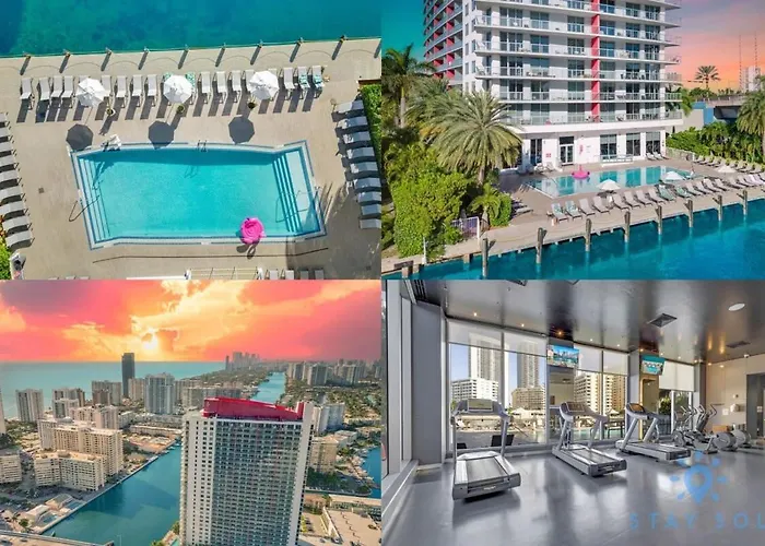 Tropical Apartment - Balcony - Resort, Pool - Gym Hallandale Beach